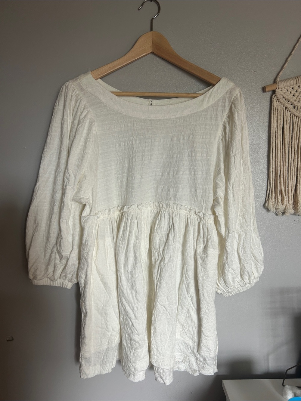 Free People White Textured Romper